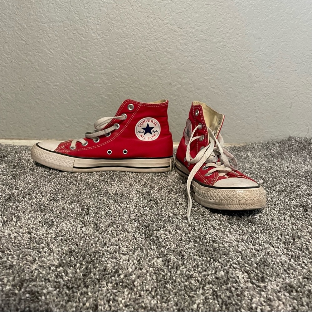 Converse Red Canvas Sneakers